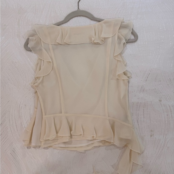 Open Edit Cream Ruffle Blouse - Picture 2 of 3